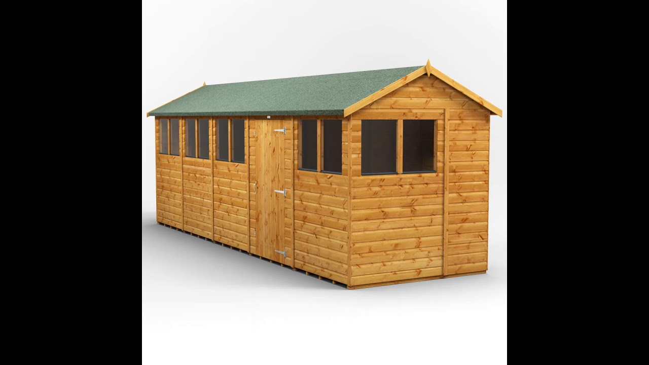 20x6 Power Apex Garden Shed by Power Sheds