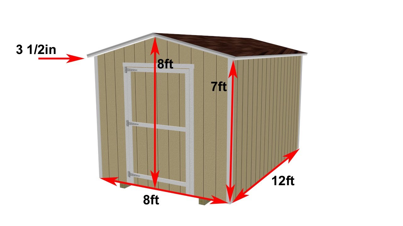 8x12 Shed Construction Details And Fly Around Video