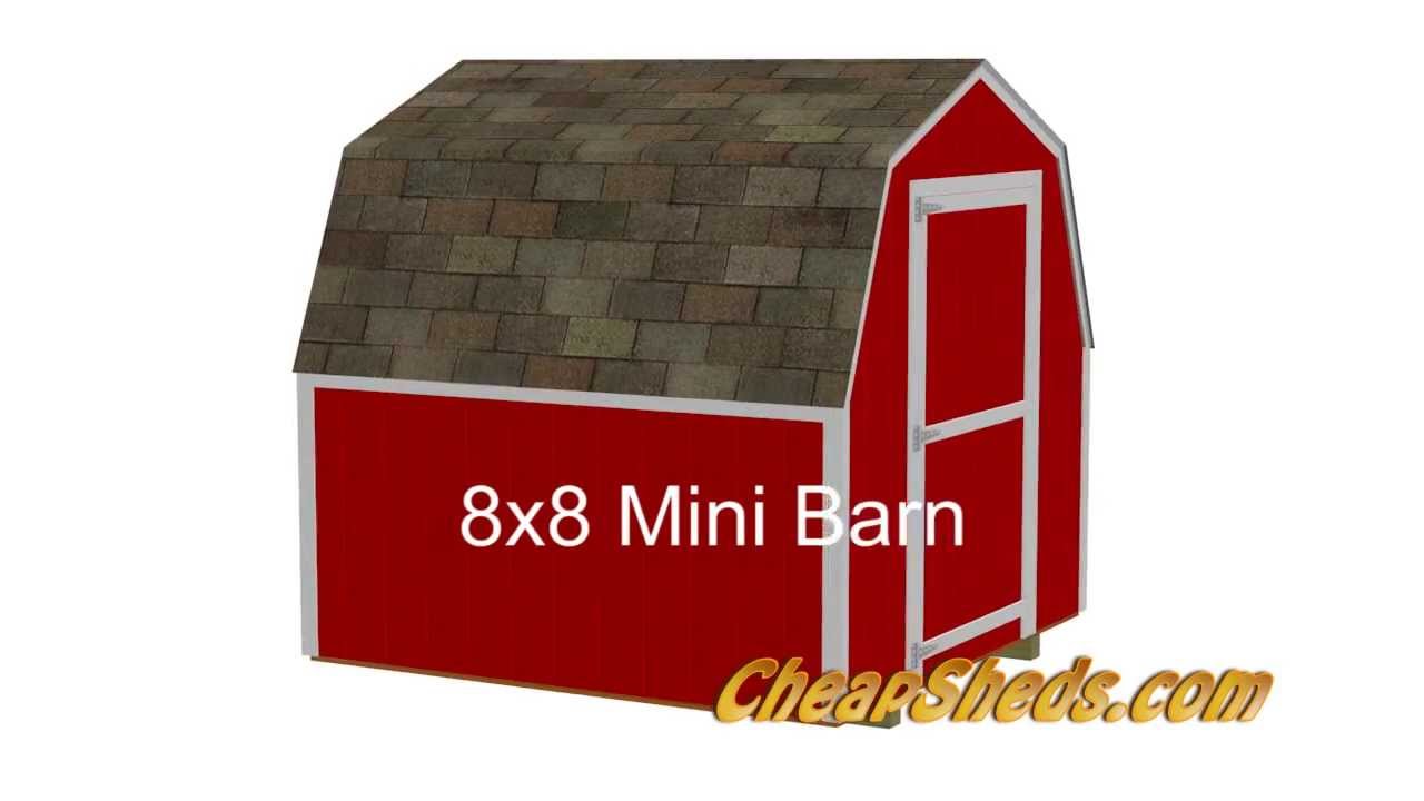 8x8 Mini Barn Shed Plans