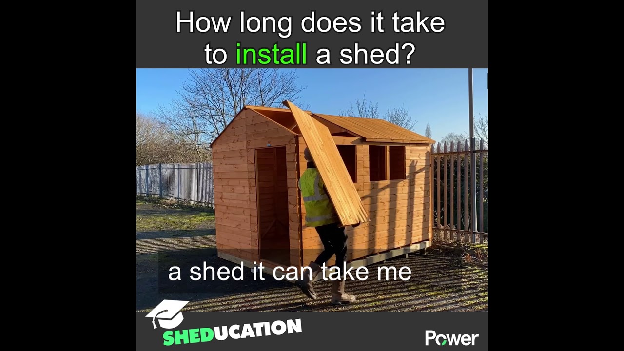 How long does it take to install a garden shed?