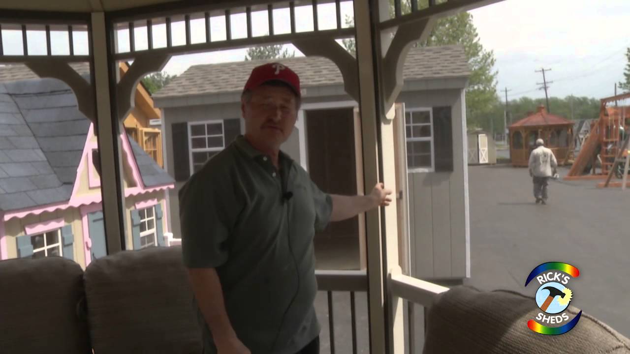 Vinyl Covered Gazebos Custom Built Walk Through by Rick's Sheds