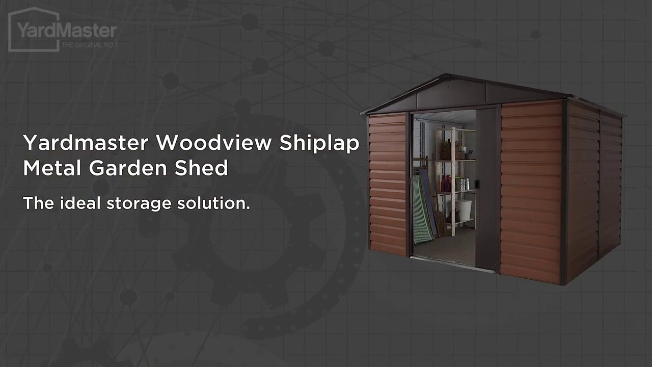 YardMaster Woodgrain Shiplap Metal Shed WGL Range