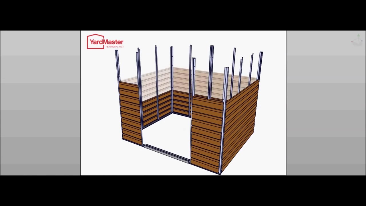 YardMaster Woodgrain Shiplap WGL Metal Shed - How to Assemble