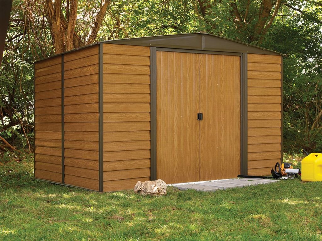 Arrow WR108 Woodridge EG, 10 by 8-Feet Steel Storage Shed, 10 by 8