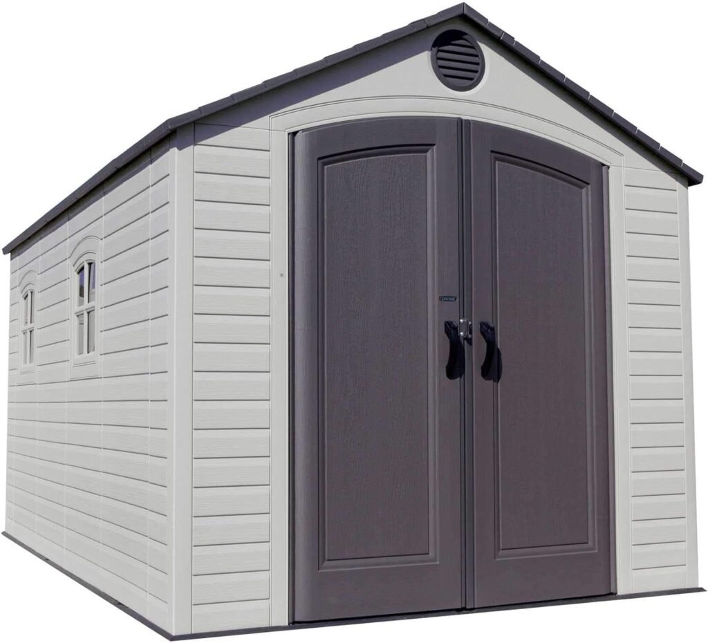 Lifetime 6402 Outdoor Storage Shed, 8 x 12.5 ft, Desert Sand