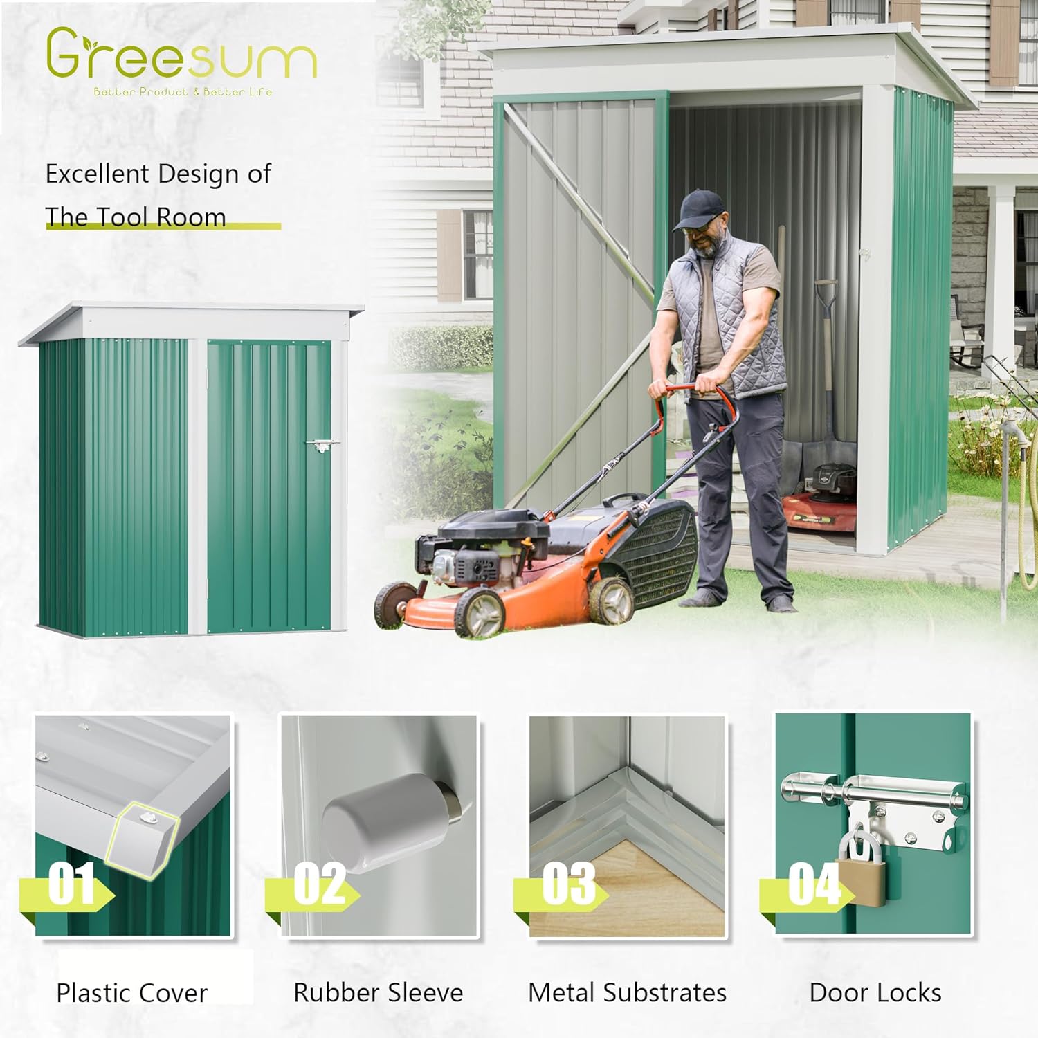 greesum metal outdoor storage shed review