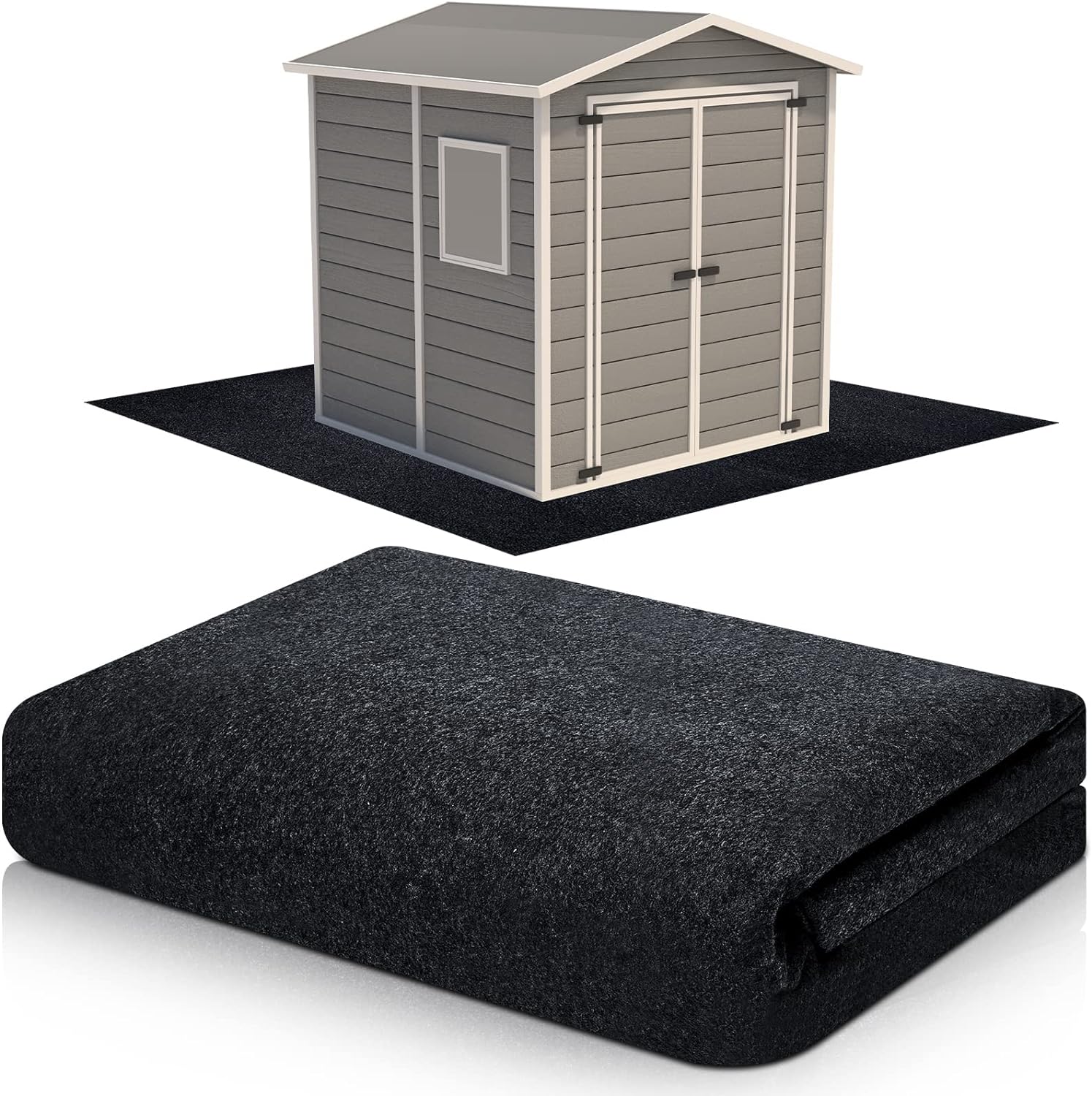 haull outdoor storage shed floor mat waterproof outdoor carport mat thickened soft patio furniture mat washable with non